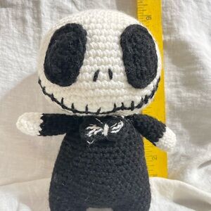 Black and White Crochet Plush Toy